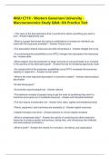 WGU C719 - Western Governors University - Macroeconomics Study Q&A&colon; OA Practice Test