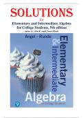  Elementary & Intermediate Algebra for College Students &ndash; 5th Edition &ndash; Allen R&period; Angel &ndash; Instructor&rsquo;s Solutions Manual