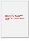 NURSING MSN 571 FINAL EXAM  QUESTIONS AND ANSWERS  VERIFIED 100&percnt; CORRECT &vert;BRAND  NEW&excl;&excl;&excl;&excl; 