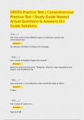 OPOTA Practice Test &sol; Comprehensive Practice Test &sol; Study Guide Newest Actual Questions & Answers &lpar;A&plus; Guide Solutions&period;