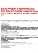 NGN ATI MATERNAL NEWBORN PROCTORED EXAM 2025 ACTUAL EXAM COMPLETE EXAM QUESTIONS WITH DETAILED VERIFIED ANSWERS &lpar;100&percnt; CORRECT ANSWERS&rpar; &sol;ALREADY GRADED A&plus;