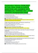 Combination Vehicles EXAM 2025 &vert;  ACTUAL REAL EXAM ACCURATE  QUESTIONS AND ANSWERS WITH  RATIONALES &vert; VERIFIED AND LATEST UPDATED &vert;GUARANTEED PASS 
