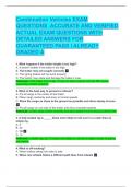 Combination Vehicles EXAM   QUESTIONS  ACCURATE AND VERIFIED  ACTUAL EXAM QUESTIONS WITH  DETAILED ANSWERS FOR  GUARANTEED PASS &vert; ALREADY  GRADED A 