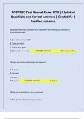 POST RBC Test Newest Exam 2025 &vert; Updated Questions and Correct Answers &vert; Graded A&plus; &vert; Verified Answers
