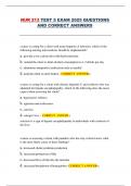 NUR 213 &ndash; Test 5 Exam &lpar;2025&rpar; &ndash; Questions and Correct Answers 