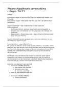 Samenvatting wetenschapstheorie op basis van colleges