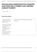 STNA Test EXAM QUESTIONS WITH COMPLETE SOLUTIONS &lpar;100 &percnt; CORRECT AND VERIFIED&rpar; ALREADY PASSED&excl;&excl;