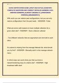 AUVIK CERTIFICATION EXAM LATEST 2025 ACTUAL EXAM WITH  COMPLETE QUESTIONS AND CORRECT DETAILED ANSWERS &lpar;100&percnt;  VERIFIED ANSWERS&rpar; &vert;ALREADY GRADED A&plus;&vert; &vert;&vert;PROFESSOR  VERIFIED&vert;&vert; &vert;&vert;BRANDNEW&excl;&excl;&excl;&vert;&vert;