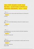 CNA STATE BOARD EXAM 2024 REVIEW &sol; QUESTIONS EXPERTLY & VERIFIED ANSWERS&comma; 2025 &sol; 2026&period;