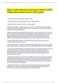 Sigma Tandem Questions And Correct Answers &vert;100&percnt; Verified &vert;Guaranteed Success &vert; 2025 update