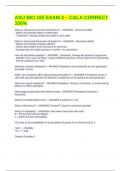 ASU BIO 182 EXAM 2 &ndash; CALA CORRECT 100&percnt;
