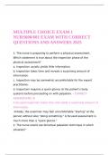 MULTIPLE CHOICE EXAM 1 NURS600&sol;601 EXAM WITH CORRECT QUESTIONS AND ANSWERS 2025