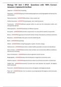 Biology 181 Unit 1 BYUI  Questions with 100&percnt; Correct Answers &vert; Updated & Verified