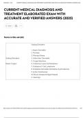 CURRENT MEDICAL DIAGNOSIS AND TREATMENT EXAM ELABORATED WITH ACCURATE AND VERIFIED ANSWERS &lpar;2025&rpar;