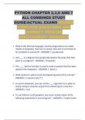 PYTHON CHAPTER 2 ALL COMBINED ACTUAL EXAMS REVIEW COMPLETE QUESTIONS AND CORRECT VERIFIED SOLUTIONS NEWEST 2025 BRAND&vert;&vert;A&plus; GRADED&excl;&excl;&excl;