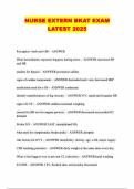 NURSE EXTERN BKAT EXAM LATEST 2025