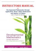 Developmental Mathematics through Applications&colon; Basic College Mathematics and Algebra &ndash; 1st Edition &ndash; Geoffrey Akst &ndash; Instructor&rsquo;s Resource Manual