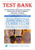 Developmentally Appropriate Curriculum&colon; Best Practices in Early Childhood Education &ndash; 7th Edition &ndash; Kostelnik et al&period; &ndash; Complete Test Bank with Exam Questions and Answers