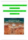TEST BANK for Behavior Modification&colon; What It  Is and How To Do It 12th Edition by Garry Martin & Joseph J&period; Pear&period; All Chapters 1 - 29
