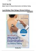 Test Bank- Bates Guide To Physical Examination and History Taking 13th Edition Bickley ISBN- 978-1496398178 Verified 2024 Practice Questions and 100&percnt; Correct Answers with Explanations for Exam Preparation&comma; Graded A&plus;