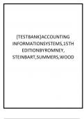 Test Bank For Accounting Information Systems&comma; 15th Edition by Romney&comma; Steinbart&comma; Summers&comma; Wood all chapters&period;