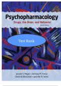 Test Bank For Psychopharmacology Drugs the Brain and Behavior 4th Edition By Meyer Nursing
