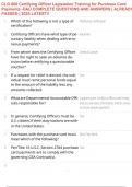 CLG 006 Certifying Officer Legislation Training for Purchase Card Payments -DAU COMPLETE QUESTIONS AND ANSWERS &vert; ALREADY PASSED &vert; 2025 LATEST&excl;&excl;