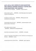 spirit airlines 2025 COMPLETE EXAM QUESTIONS AND VERIFIED ANSWERS &vert;RECENTLY TESTING REAL EXAM QUESTIONS&vert; 100&percnt; SOLVED&excl;&excl;