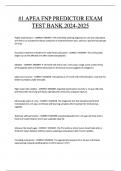 &num;1 APEA FNP PREDICTOR EXAM  TEST BANK 2024-2025  