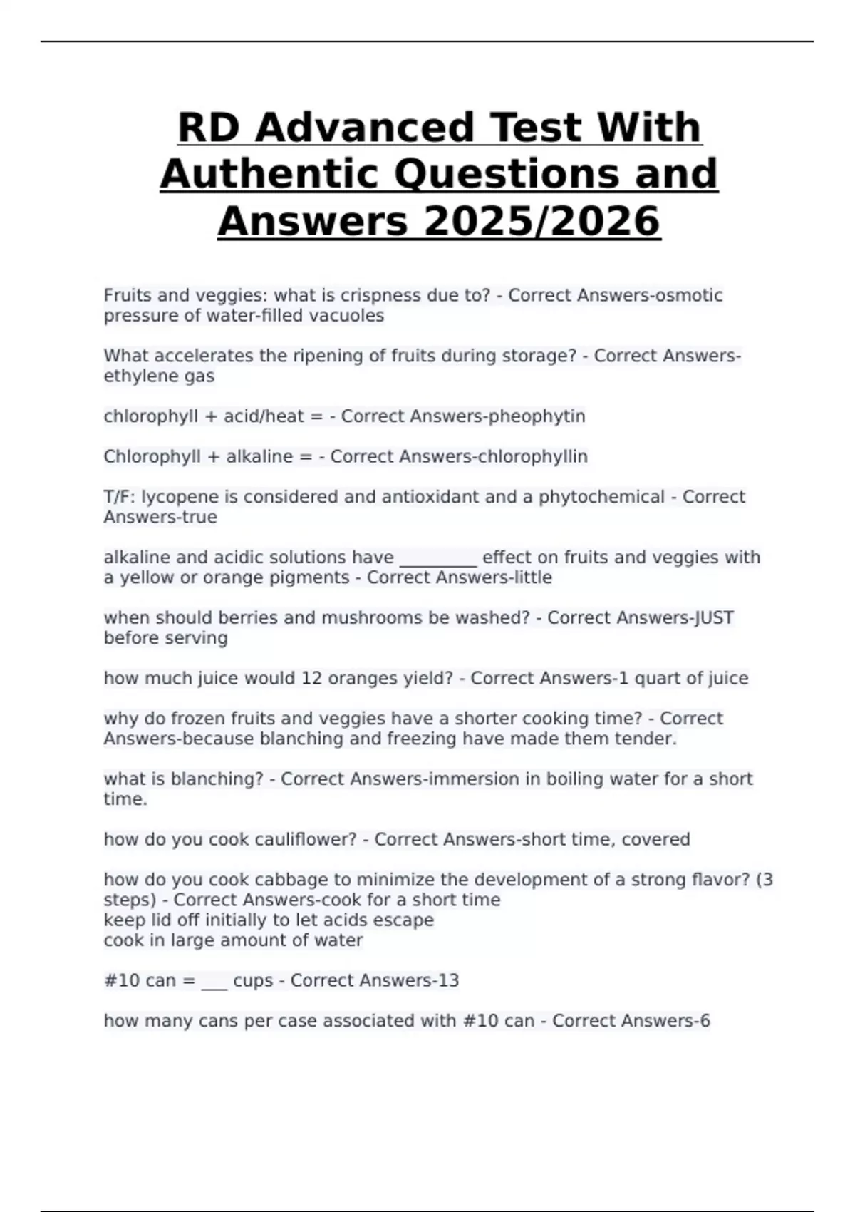 RD – Advanced Test with Authentic Questions and Answers (2025/2026 ...