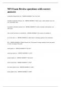 NFI Exam Review questions with correct answers