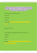 AMCA CMAC Practice axam New Questions 2024  with 100&percnt; Correct Answers &vert; Verified &vert; Latest Update  &vert; 100&percnt; Pass &vert; Already Graded A&plus; 