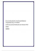 Brunner & Suddarth's Textbook of Medical-Surgical Nursing 15th Edition Hinkle Test Bank ALL 68 CHAPTERS&vert; with Rationals&period;