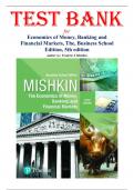 The Economics of Money&comma; Banking and Financial Markets &ndash; Business School Edition&comma; 5th Edition by Frederic S&period; Mishkin &vert; Complete Test Bank