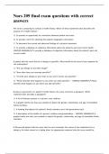 Nurs 209 final exam questions with correct answers