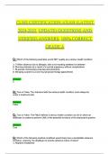 CLMS CERTIFICATION AXAM &lpar;LATEST  2024-2025  UPDATE&rpar; QUESTIONS AND  VERIFIED ANSWERS  100&percnt; CORRECT  GRADE A  Q&colon;