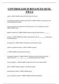 CONTROLLED SUBSTANCES QUIZ&comma; 