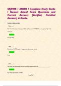 SEJPME 1 MOD1 &sol; Complete Study Guide &sol; Newest Actual Exam Questions and Correct Answers &lpar;Verified&comma; Detailed Answers&rpar; A Grade&period;