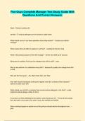 Five Guys Complete Manager Test Study Guide With Questions And Correct Answers&period;