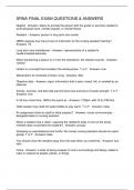 SRNA FINAL EXAM QUESTIONS & ANSWERS