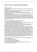 SRNA UK TEST 1 QUESTIONS & ANSWERS
