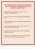 TCDHA OROFACIAL SEM 1 FINAL ACTUAL EXAM NEWEST 2025 STUDY GUIDE WITH VERIFIED QUESTIONS AND ANSWERS &vert; COMPLETE EXAM