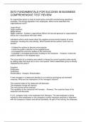 D072 FUNDAMENTALS FOR SUCCESS IN BUSINESS COMPREHENSIVE TEST REVIEW