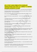 ETA-I STUDY GUIDE &lpar;FIBER OPTICS INSTALLER CERTIFICATION&rpar; &lpar;FOI&rpar; WITH ALL CORRECT & VERIFIED ANSWERS &lpar;UPDATED TO PASS&rpar;