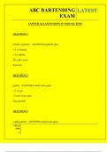  ABC BARTENDING EXAM QUESTIONS AND ANSWERS 2025