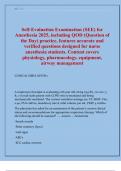 Self-Evaluation Examination &lpar;SEE&rpar; for  Anesthesia 2025&comma; including QOD &lpar;Question of  the Day&rpar; practice&comma; features accurate and  verified questions designed for nurse  anesthesia students&period; Content covers  physiology&comma; pharmacology&comma; equipment&comma;  airway manageme