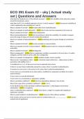 ECO 391 Exam &num;2 &ndash; uky &vert; Actual study set &vert; Questions and Answers