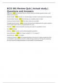 ECO 391 Review Quiz &vert; Actual study &vert; Questions and Answers