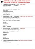 NATE Exam&colon; Core Essentials  1&period;  LATEST VERSION  &sol;QUESTIONS AND CORRECT ANSWERS  GRADED A