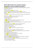 ECO 391 Exam &num;2 &vert; Actual study &vert; Questions and verified Answers